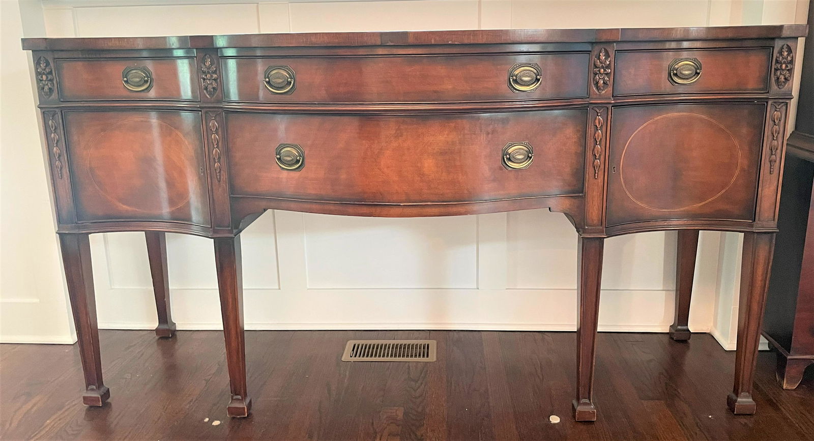Early 20th C English Mahogany Buffet (1 of 3)