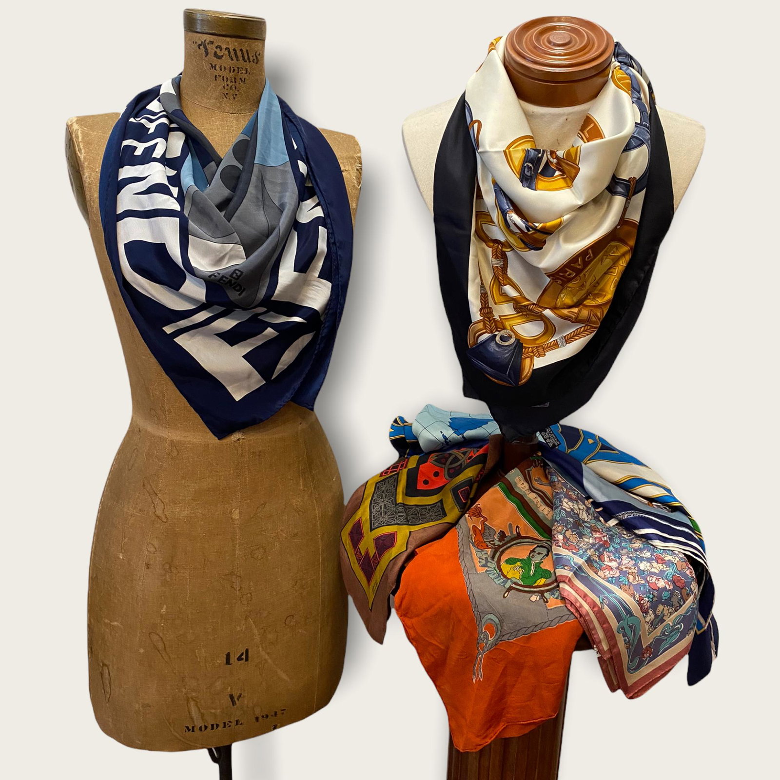 Vintage Designer Scarf Collection FENDI,  CELINE, (1 of 6)