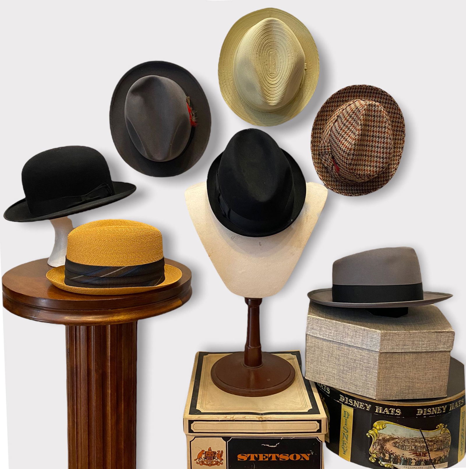 Vintage Men's Hat Collection & Hat Boxes (1 of 5)