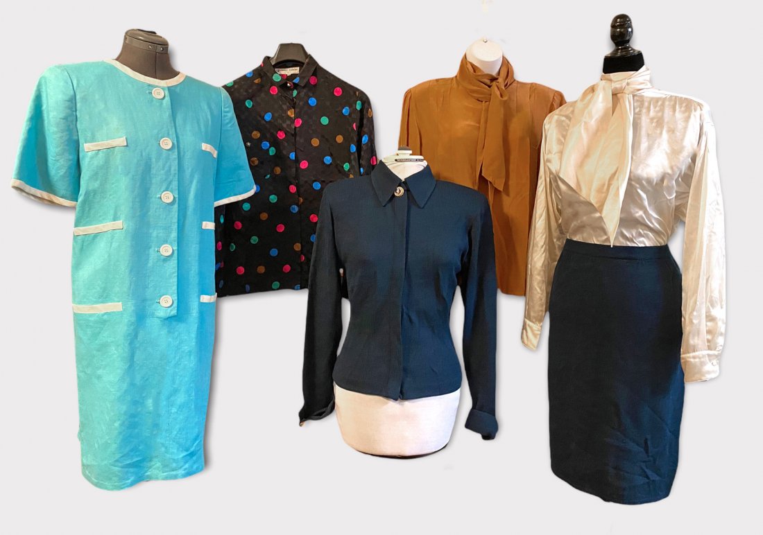 5 pc Vintage ST. JOHN OLEG CASSINI, etc.: Dominic Rompollo & Charles Jourdan