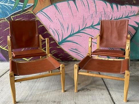 Pair Kaare Klint Safari Chairs for Rasmussen (1 of 8)