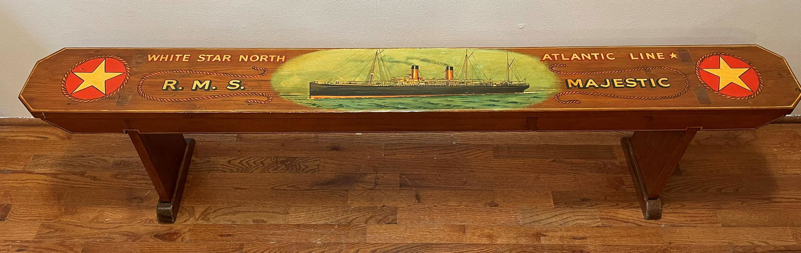 Advertising Bench White Star Atlantic Ship RMS Majestic (1 of 6)