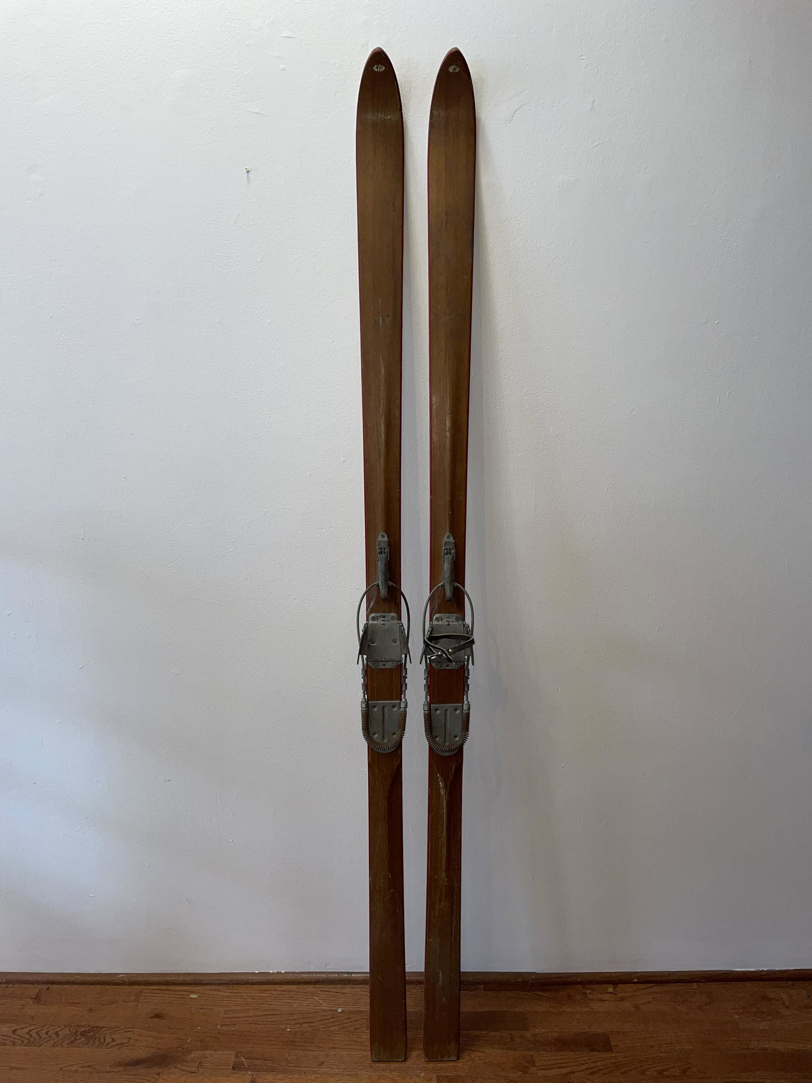Northland Vintage Wooden Skis: 82in tall metal bindings ( will ship courier, local Chicago delivery for fee, or pick up at gallery