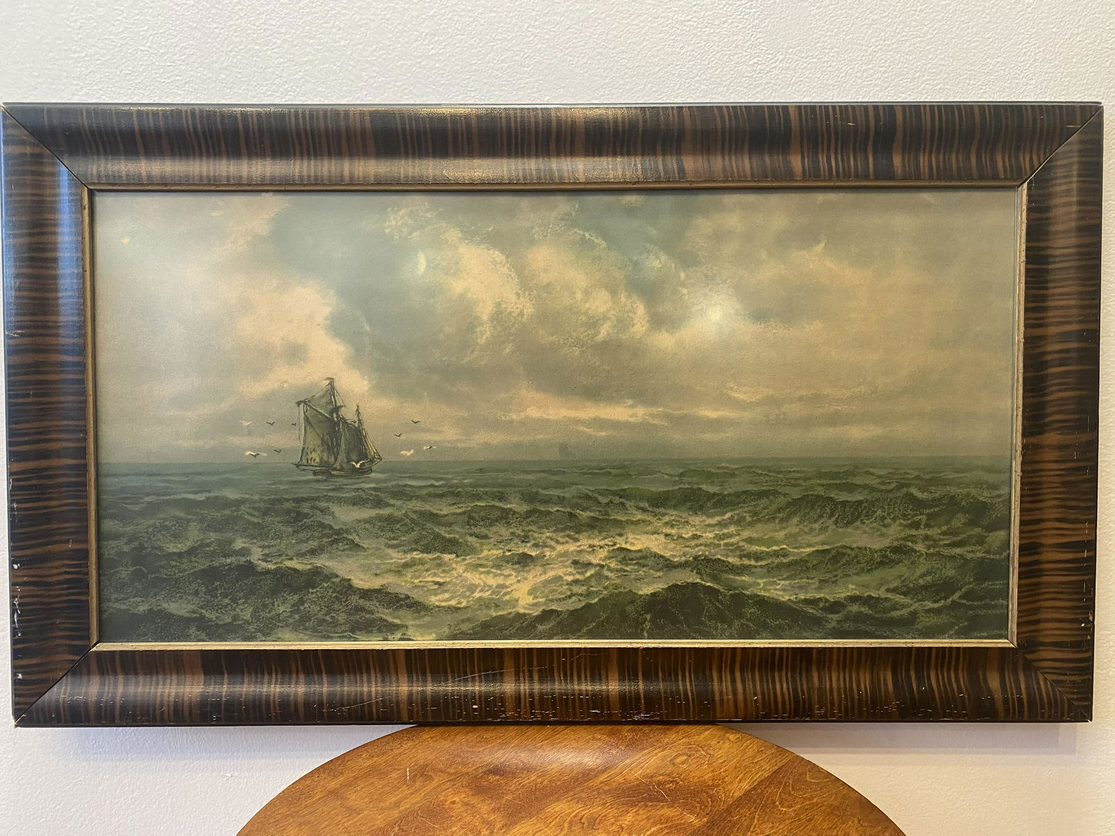 Victorian Print Ship at Sea (1 of 4)