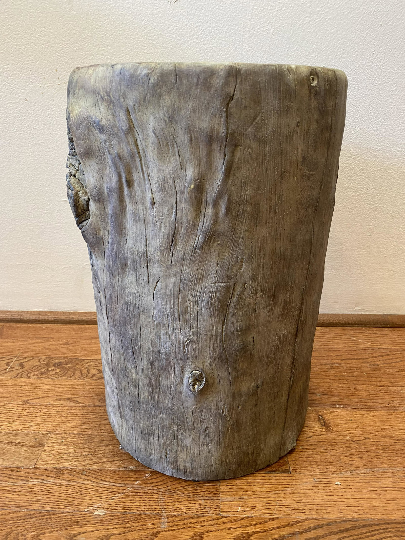 Exceptional Faux Bois Garden Stool #1: indoor or outdoor 17.5in tall x 11.5 in