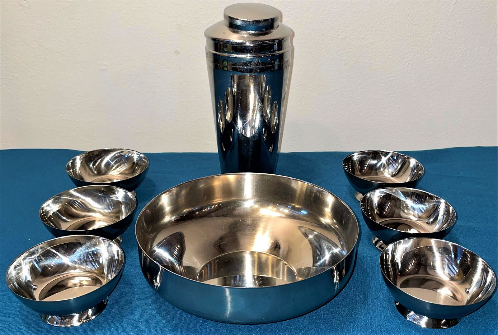 Mid Century Stainless Steel Barware (1 of 2)