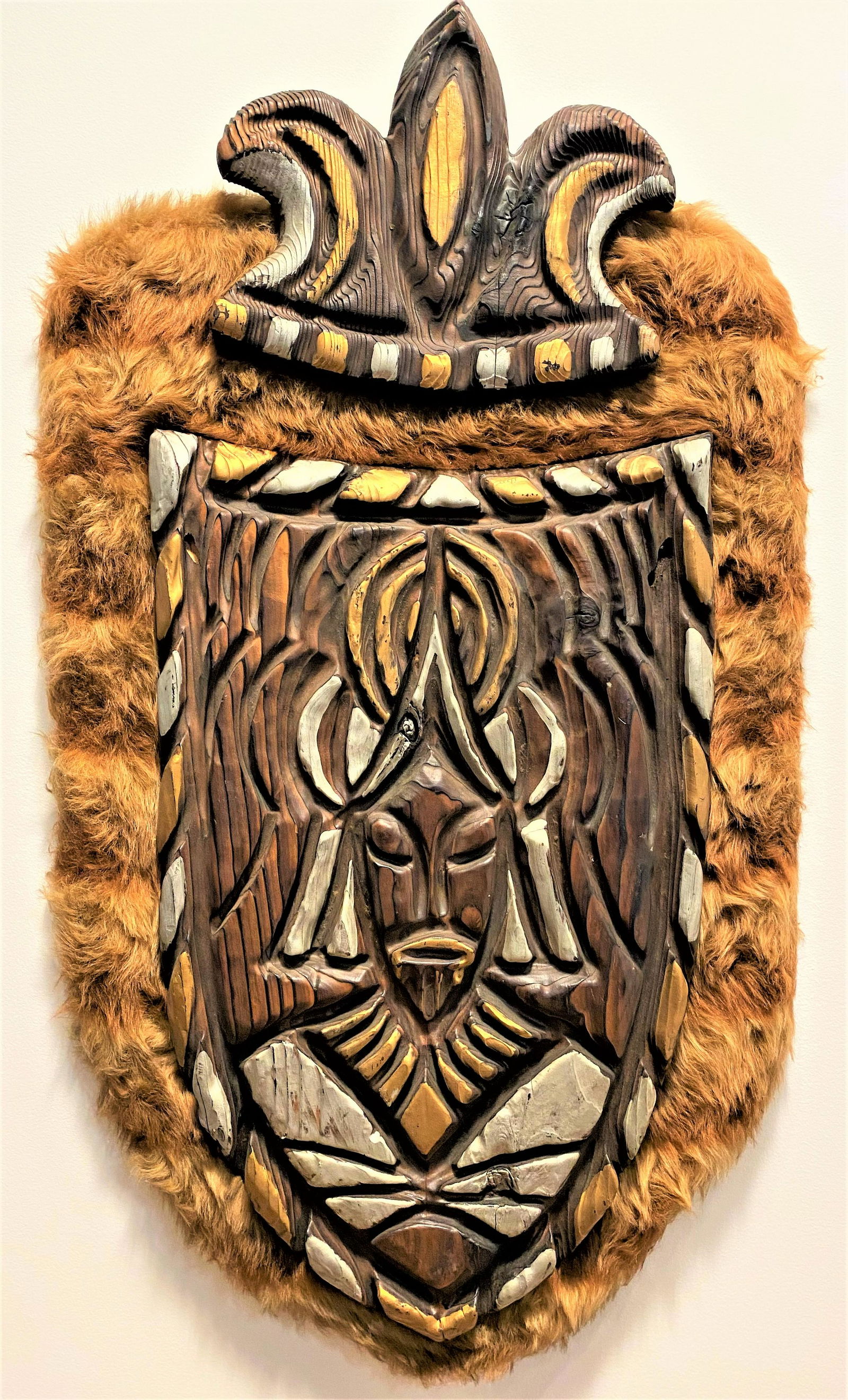 Mid Century WITCO Wood Viking Shield Wall Hanging (1 of 4)