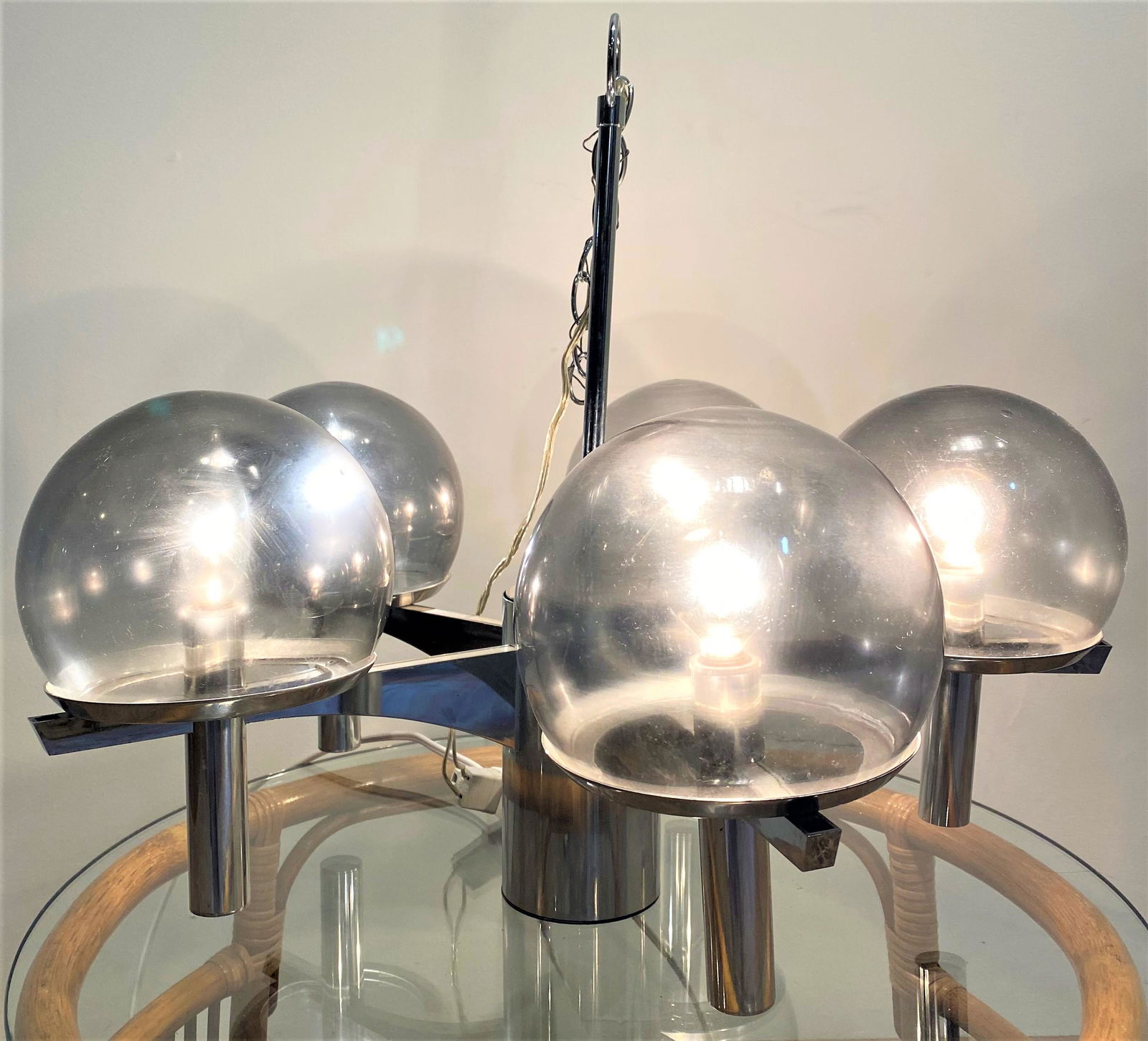 SCIOLARI Chrome Chandelier (1 of 6)