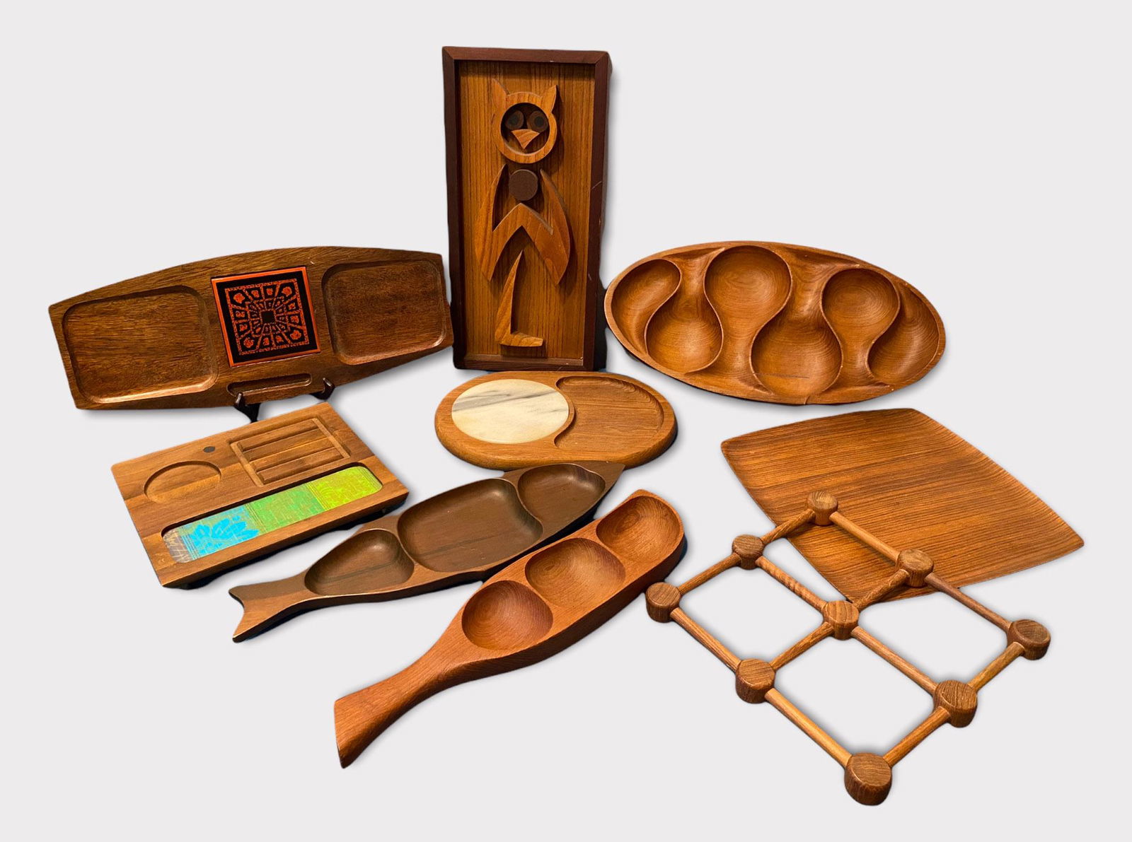 Collection IMO DANSK Mid Century Teak Trays (1 of 4)