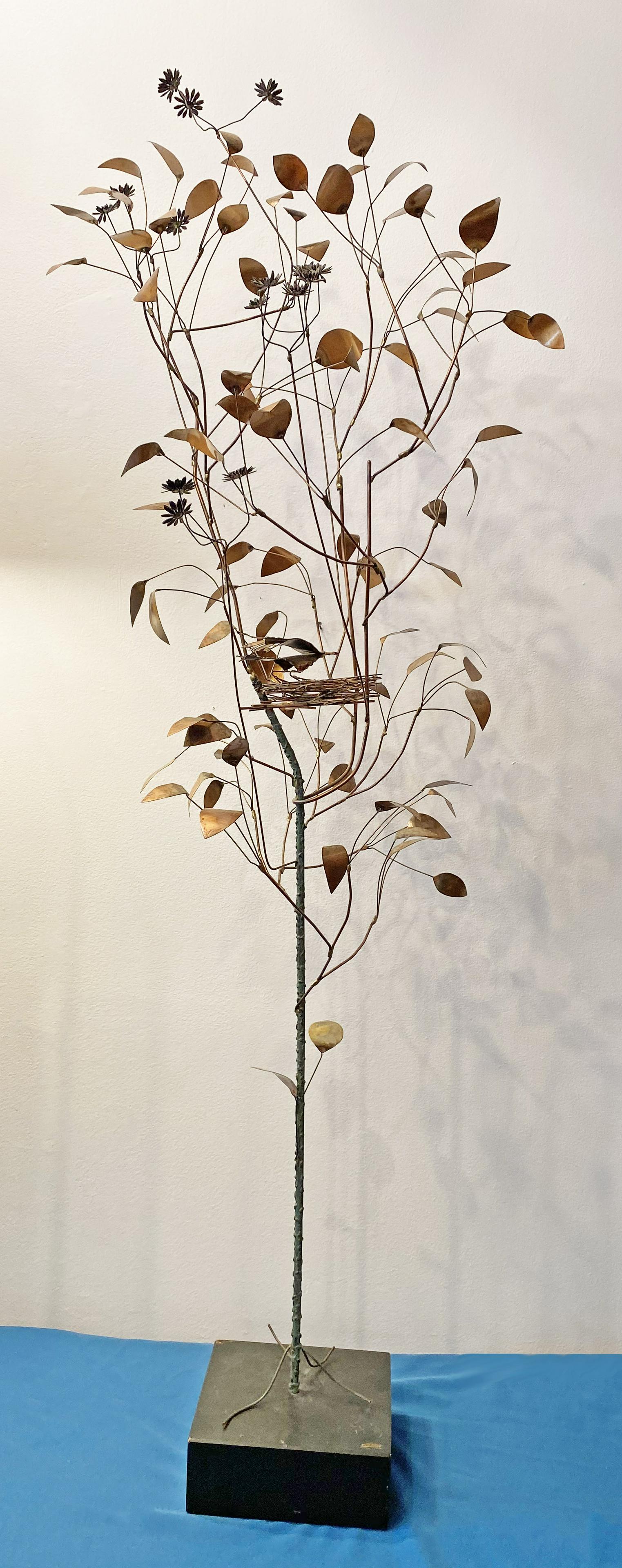 CURTIS JERE Metal Tree Floor Sculpture (1 of 4)