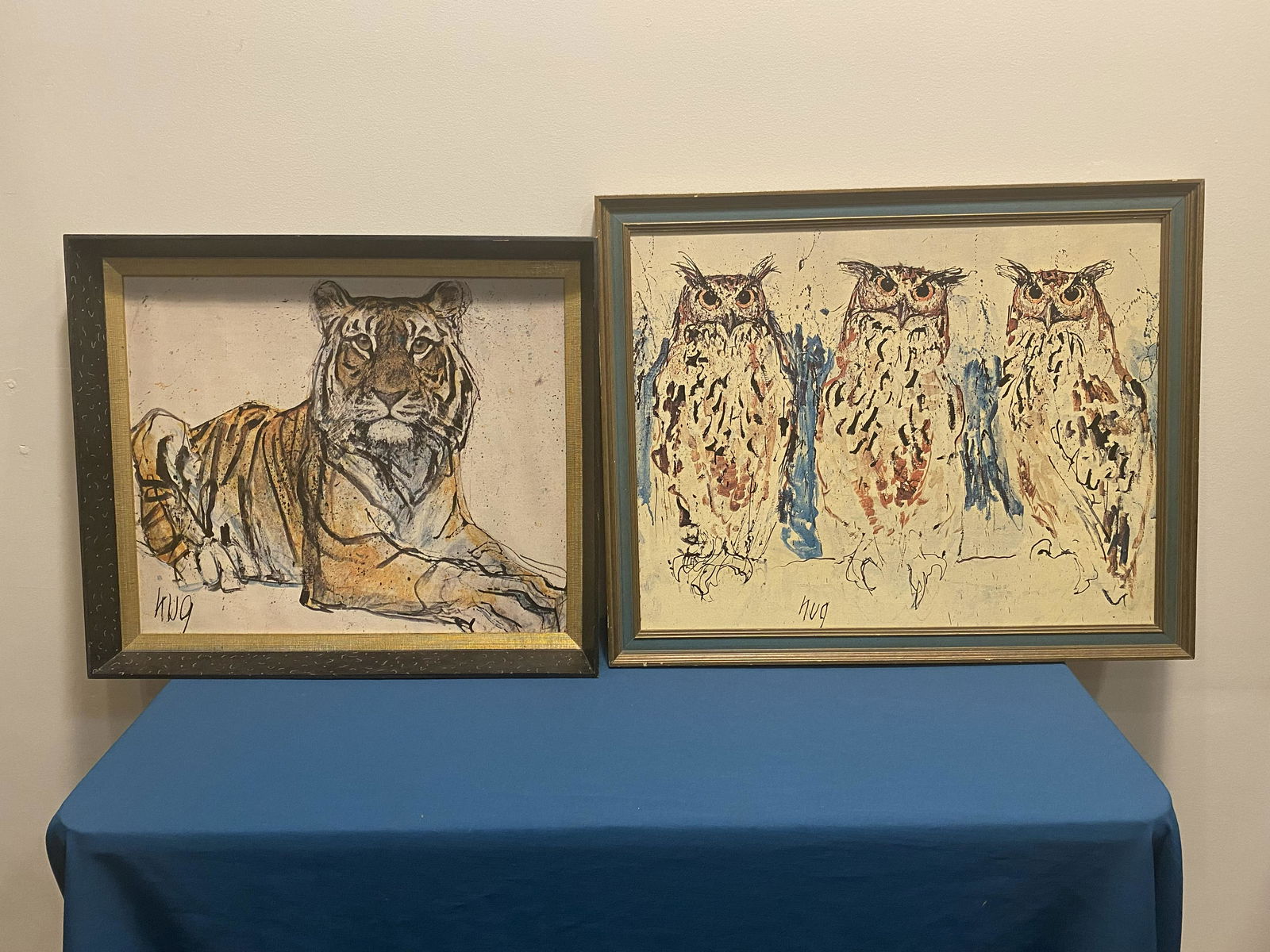 2 Fritz Hug Prints 3 Owls Tiger (1 of 3)