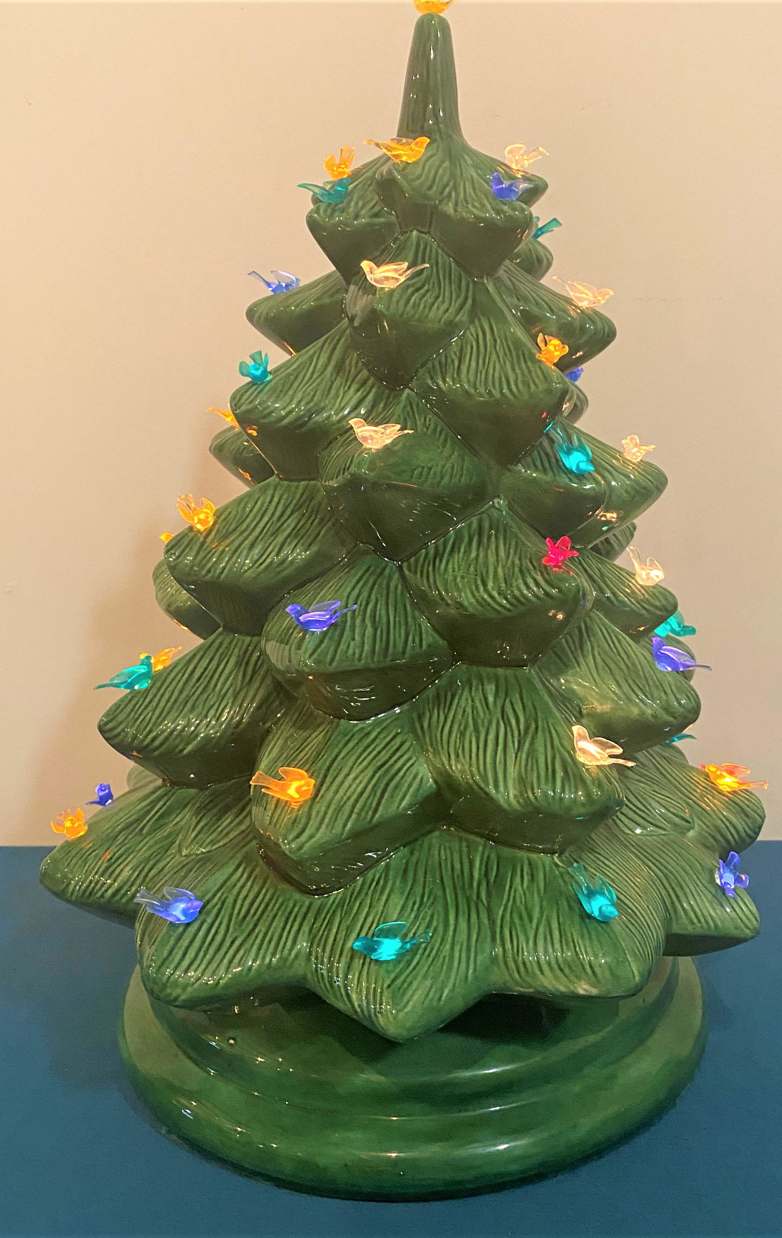 Large Mid Century Ceramic Christmas Tree (1 of 2)