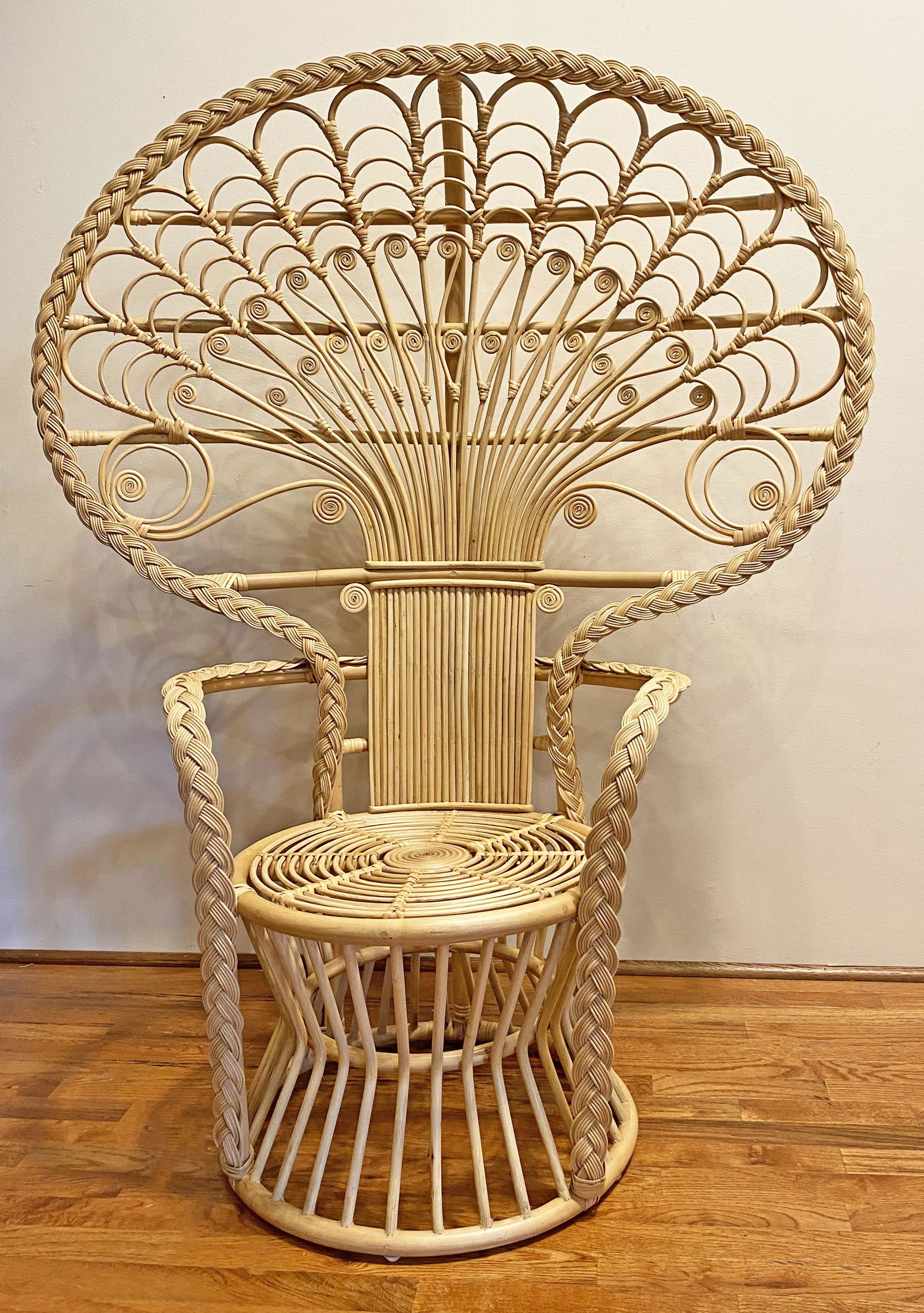 Boho Peacock Rattan Chair (1 of 4)