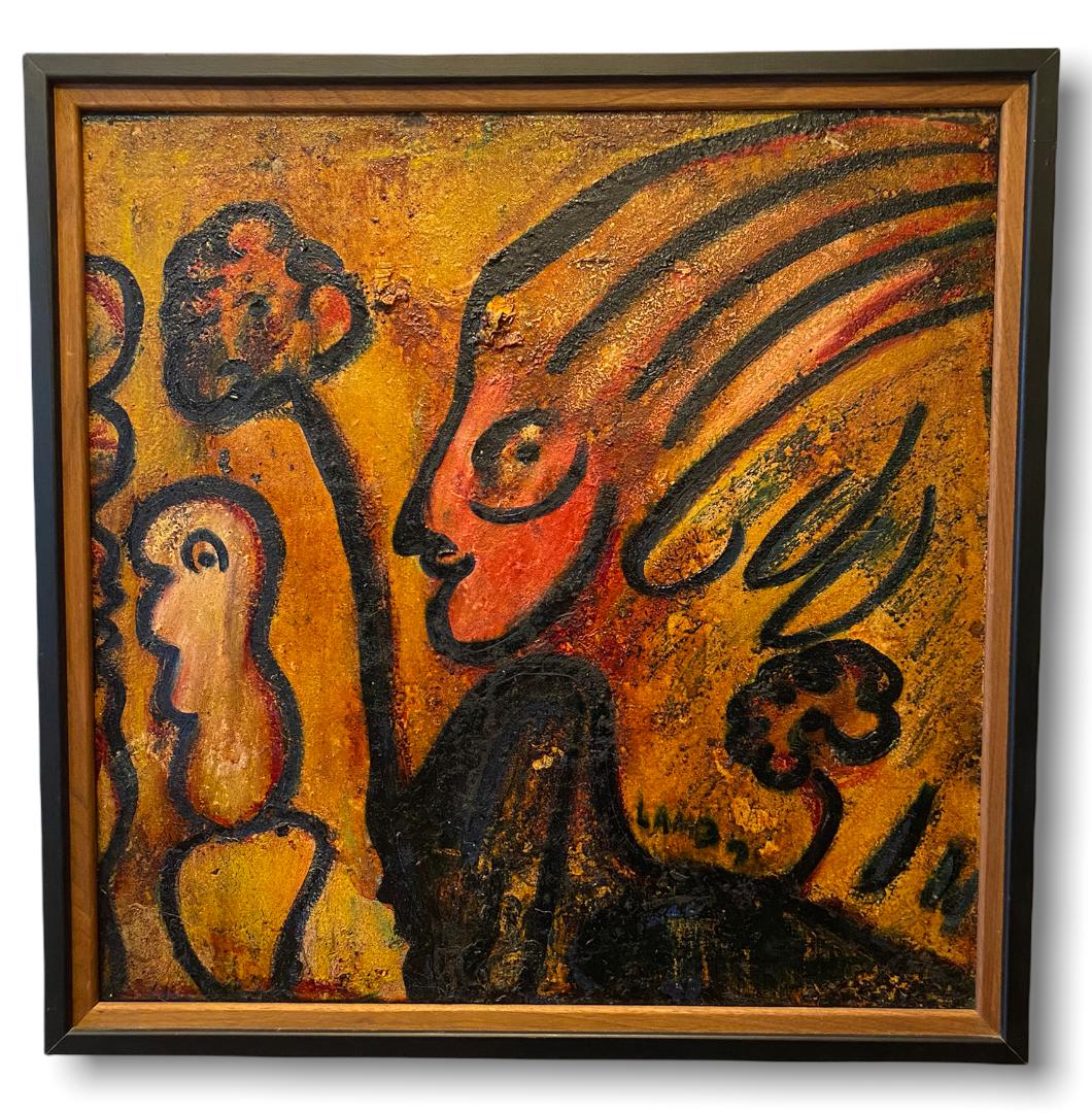 Signed Lamb Oil on Canvas (1 of 4)