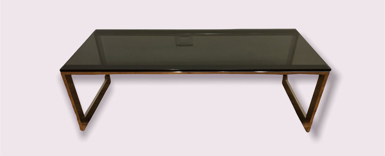 Milo Baughman Smoke Glass and Chrome Coffee Table (1 of 3)