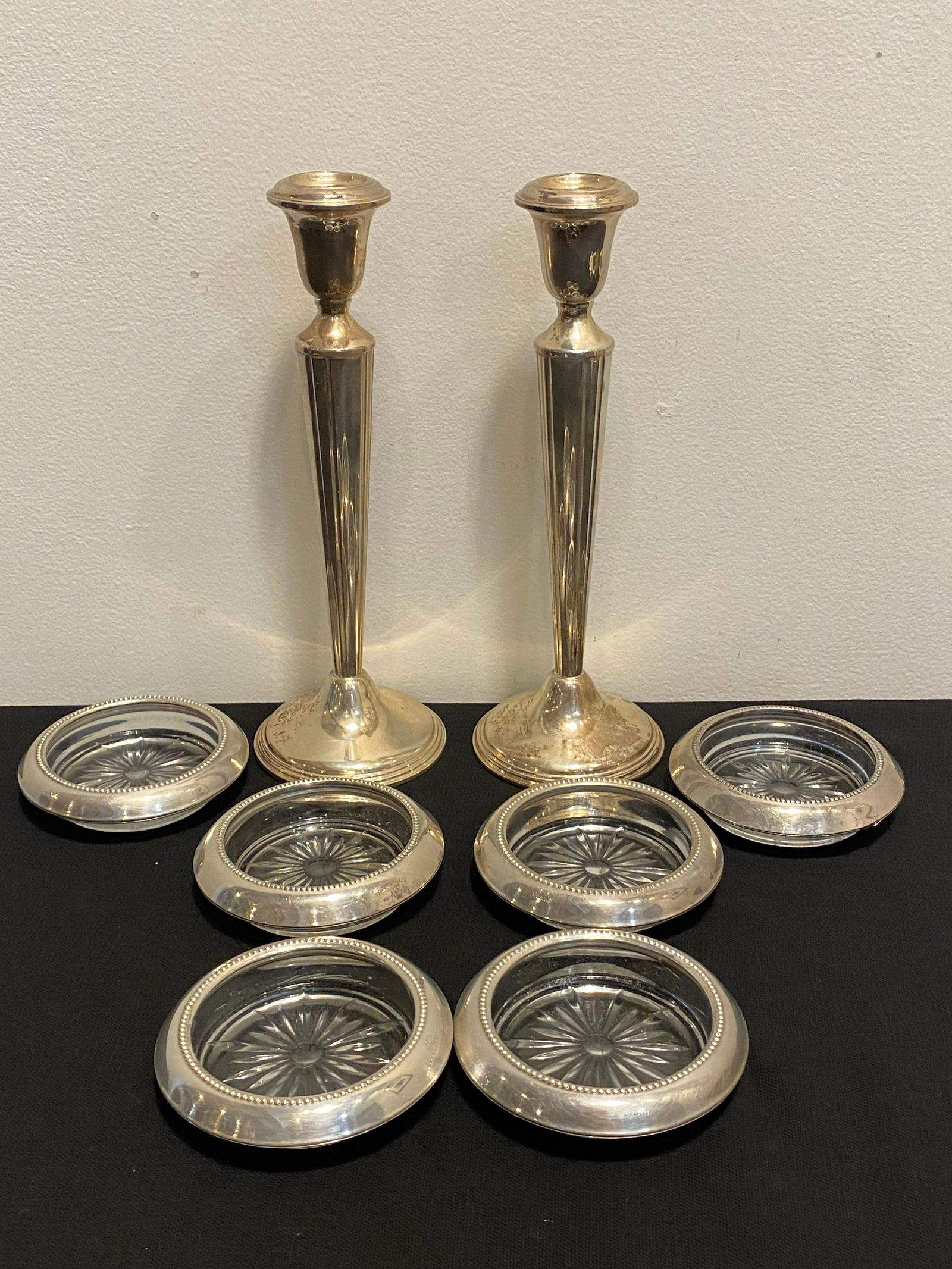 Collection Sterling Silver Candlesticks Coasters (1 of 4)