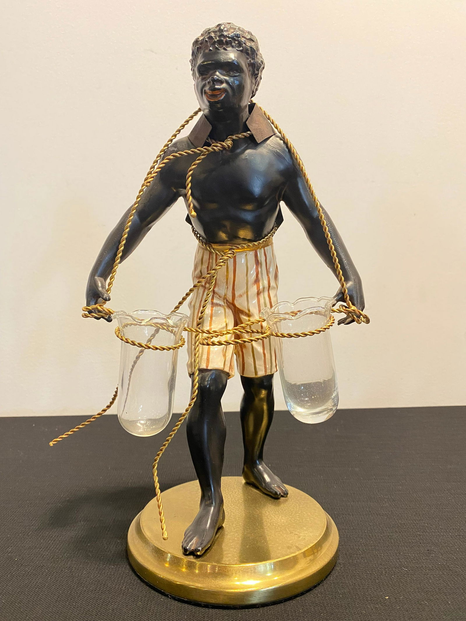 PETITE CHOSES Blackamoor Nubian Figural Statue #2 (1 of 5)