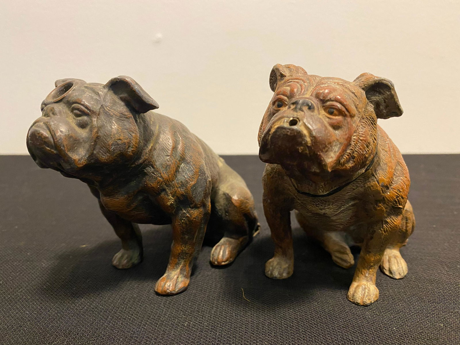 2 Antique Figural Bull Dog Match Safes (1 of 6)