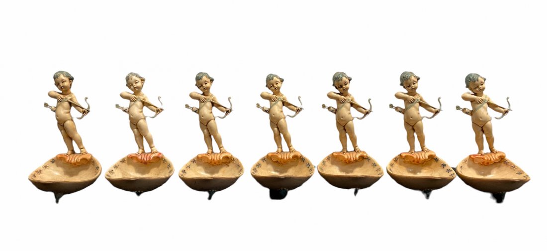 Set of 7 Italian Cupid Nut Cups (1 of 6)