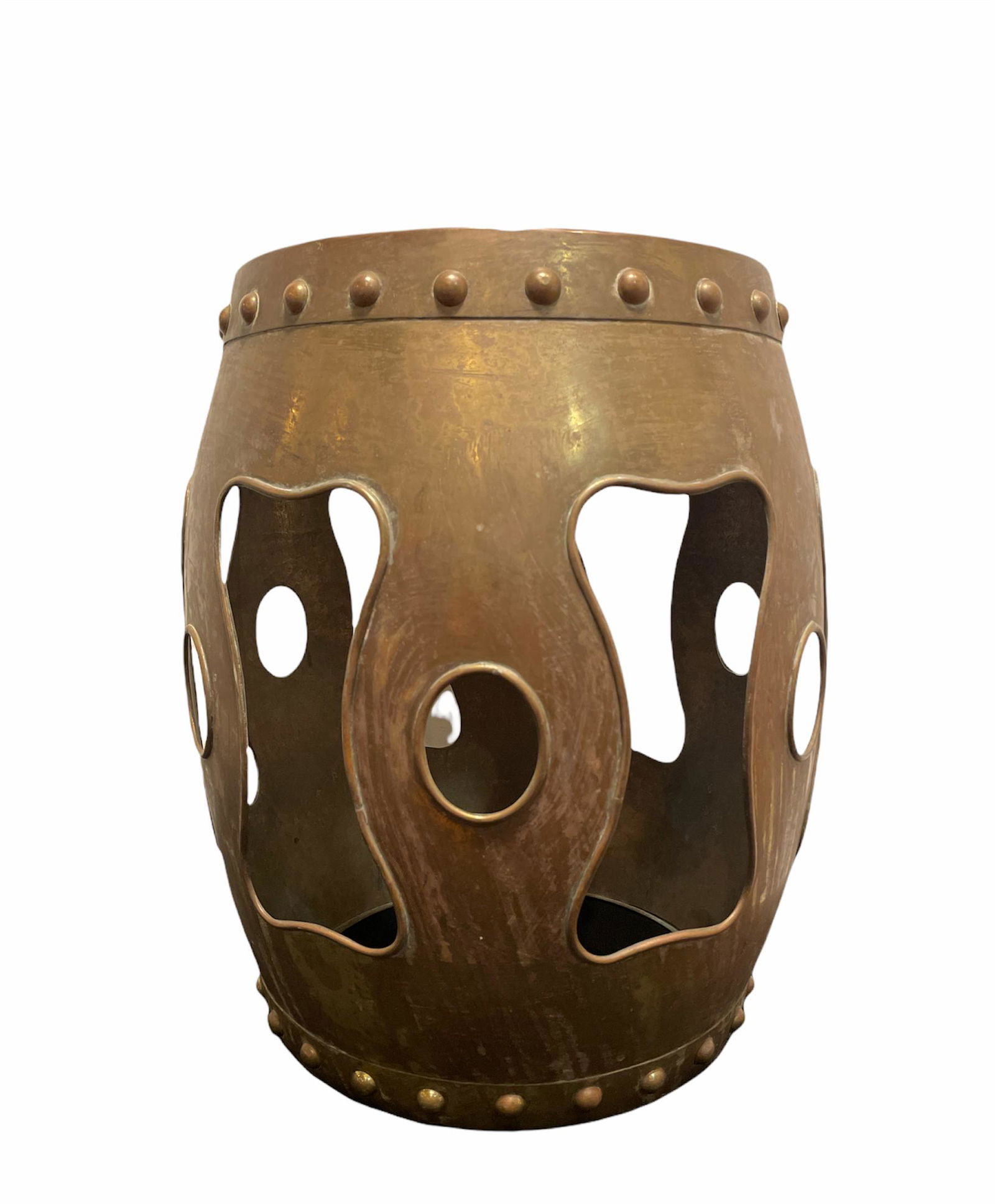 Chinese Brass Garden Stool #3 (1 of 3)