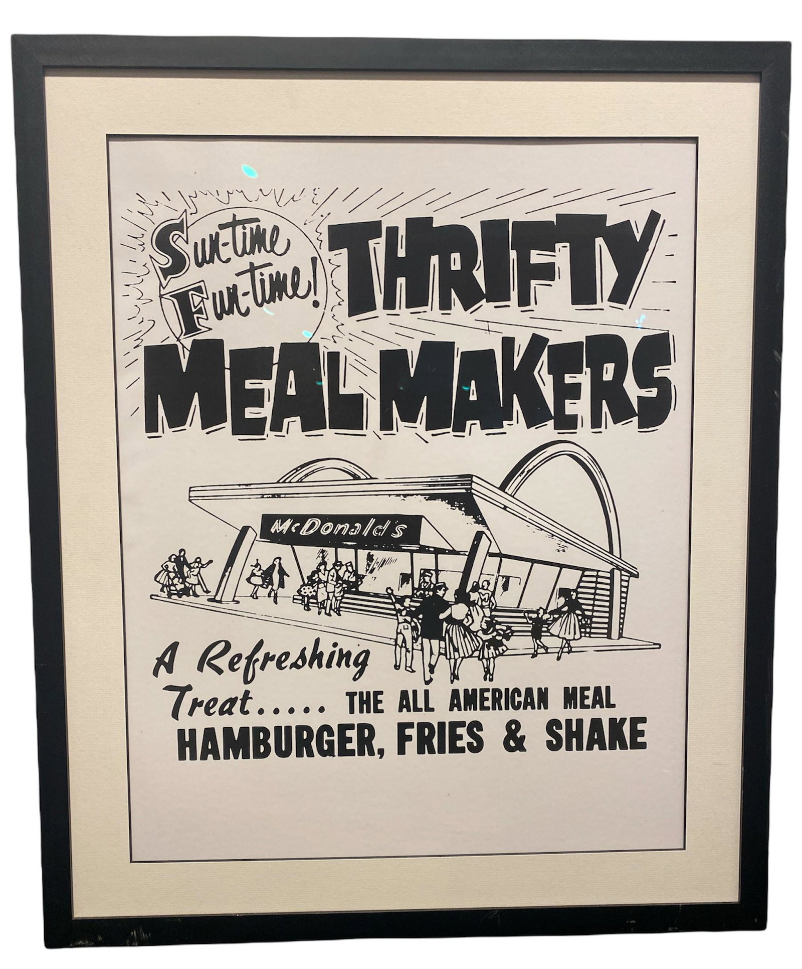 Framed McDonald's Advertising Pop-Art Poster: 27.25 in x 23 in