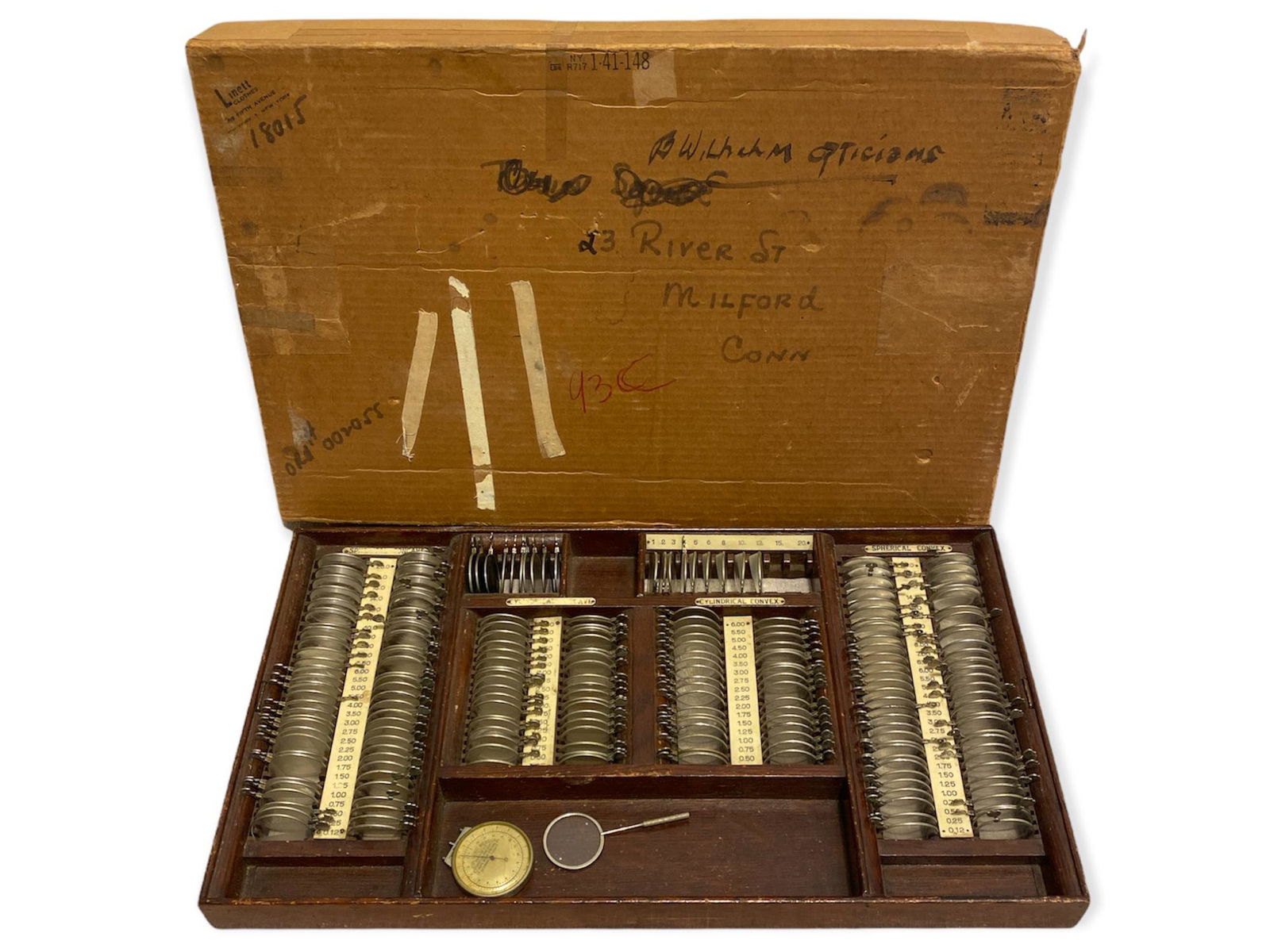 1800's Early Optician's Traveling Glass Lens Kit (1 of 9)