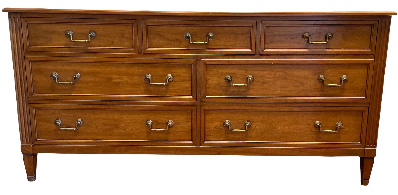 KINDEL "Milano" Mid Century Lowboy Credenza Sideboard: 68 in long, 20 in deep, 33 in tall,