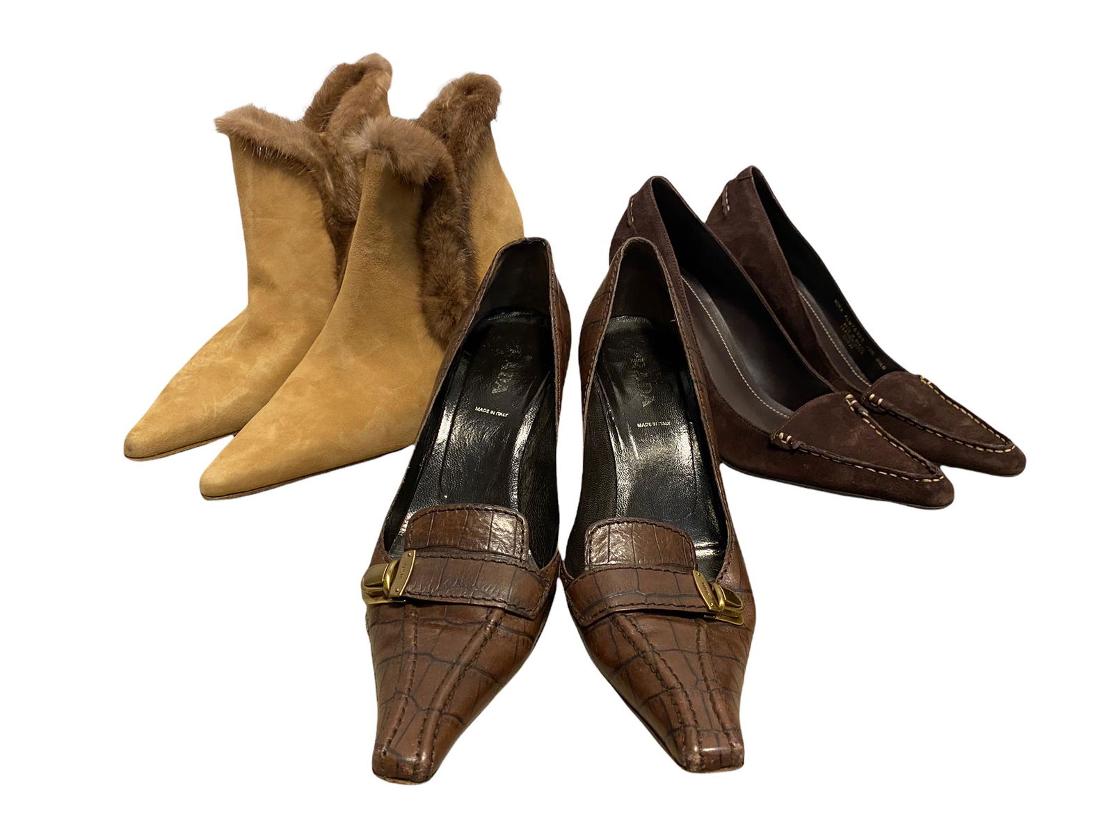 Collection PRADA LAUREN 1990'S Shoes: Lauren are new 8.5, Prada worn sz 9, Will's Fancy new 9