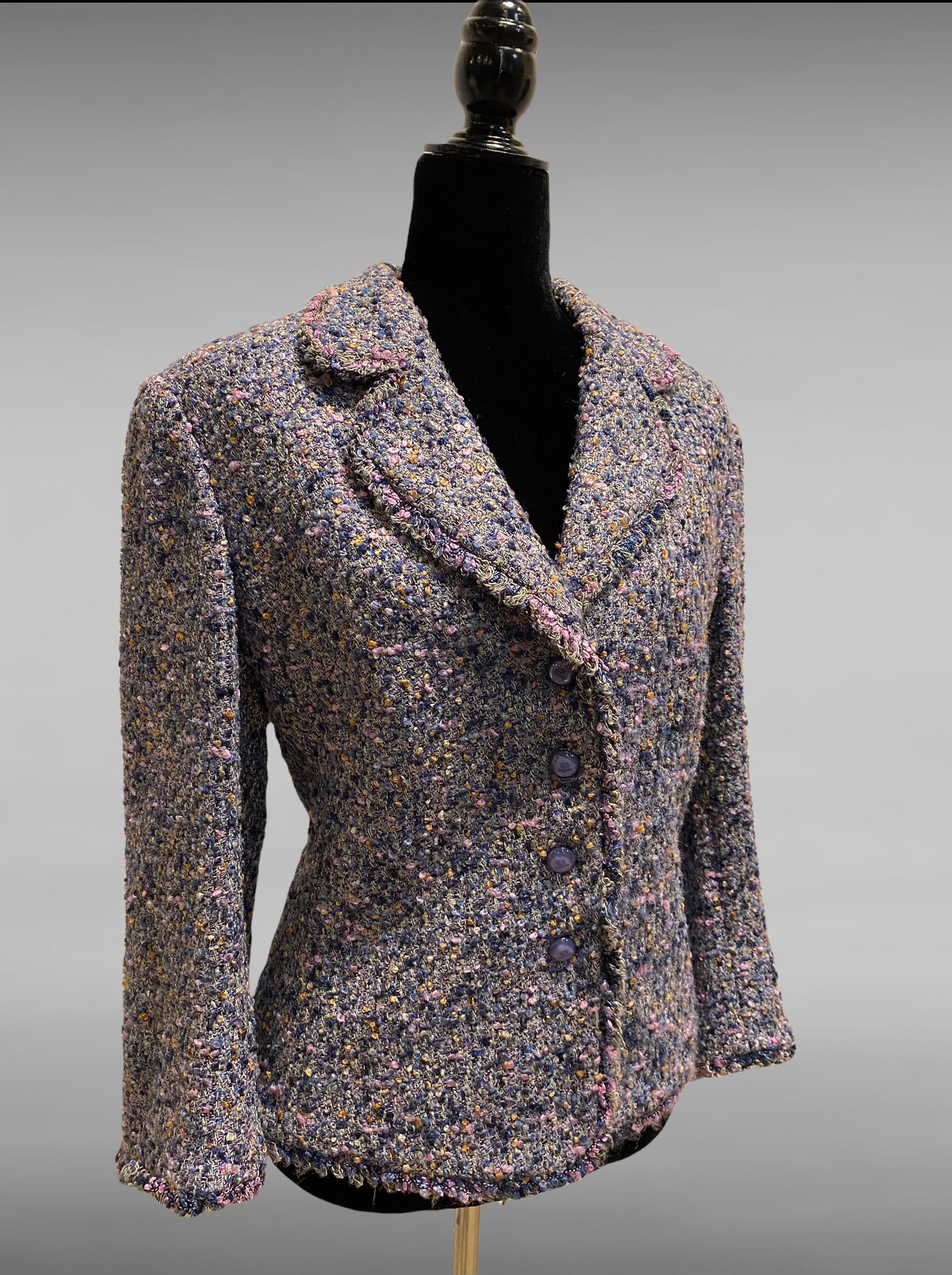ESCADA Tweed Jacket sz 42: beautiful soft purples