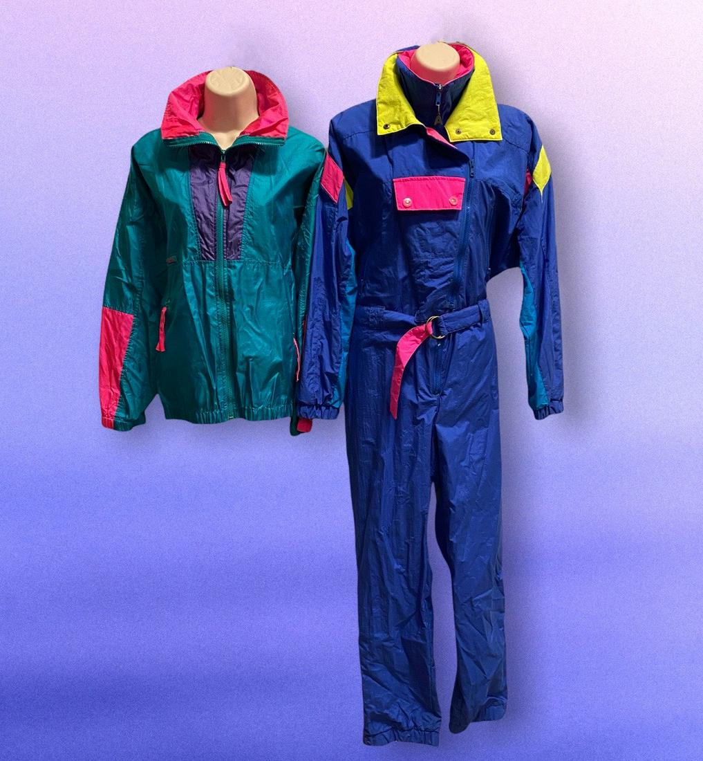 1980'S  Neon COLUMBIA Windbreaker & Ski Suit Ladies (1 of 6)