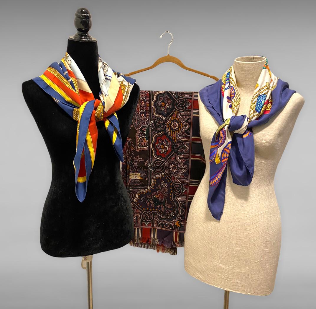 HERMES LIBERTY Scarf Lot: we are not authenticating these, please ask all questions