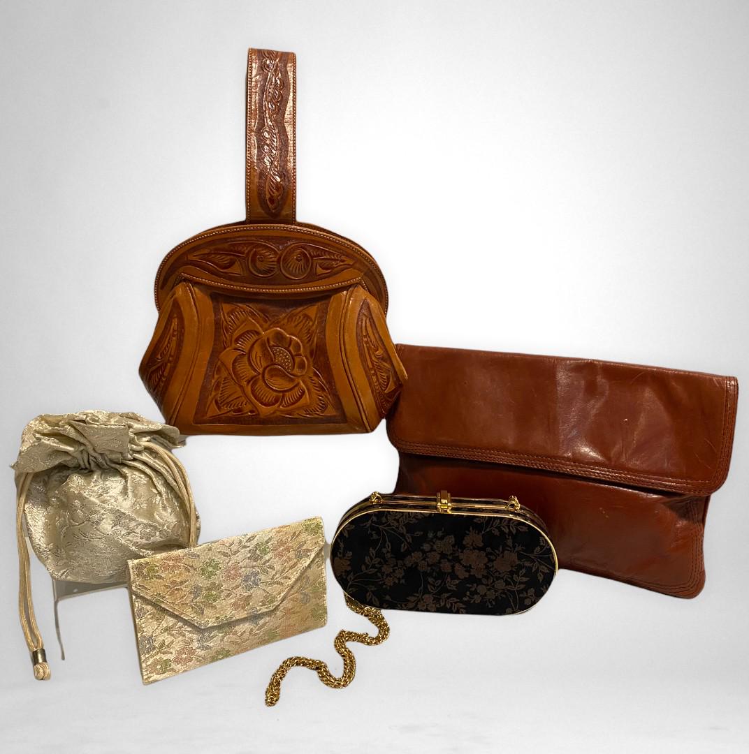 Collection Vintage Purses Handtooled Mexican Leather (1 of 5)