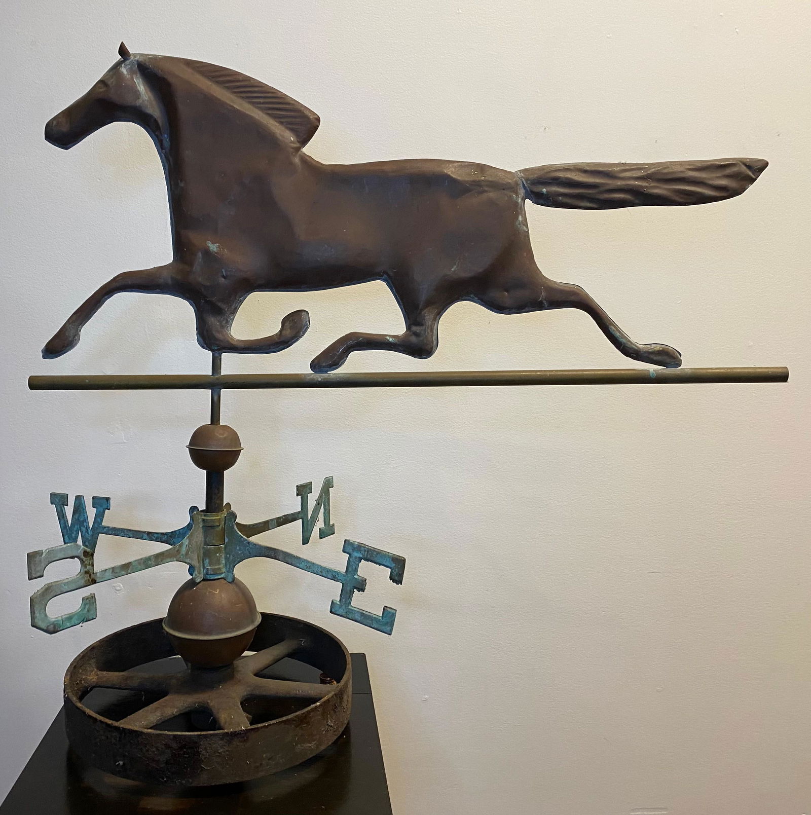 Antique Copper Horse Weathervane (1 of 6)