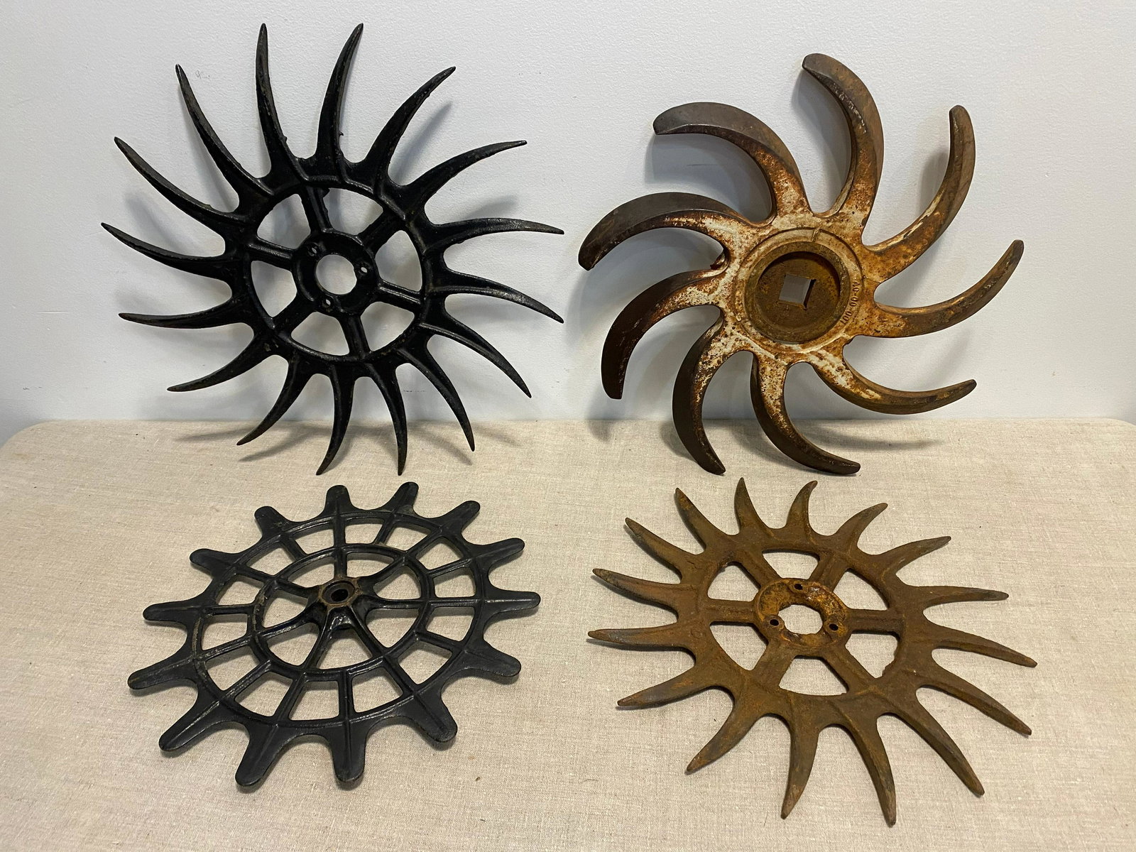 Collection 4 Cast Metal Farm Implement Blades (1 of 2)