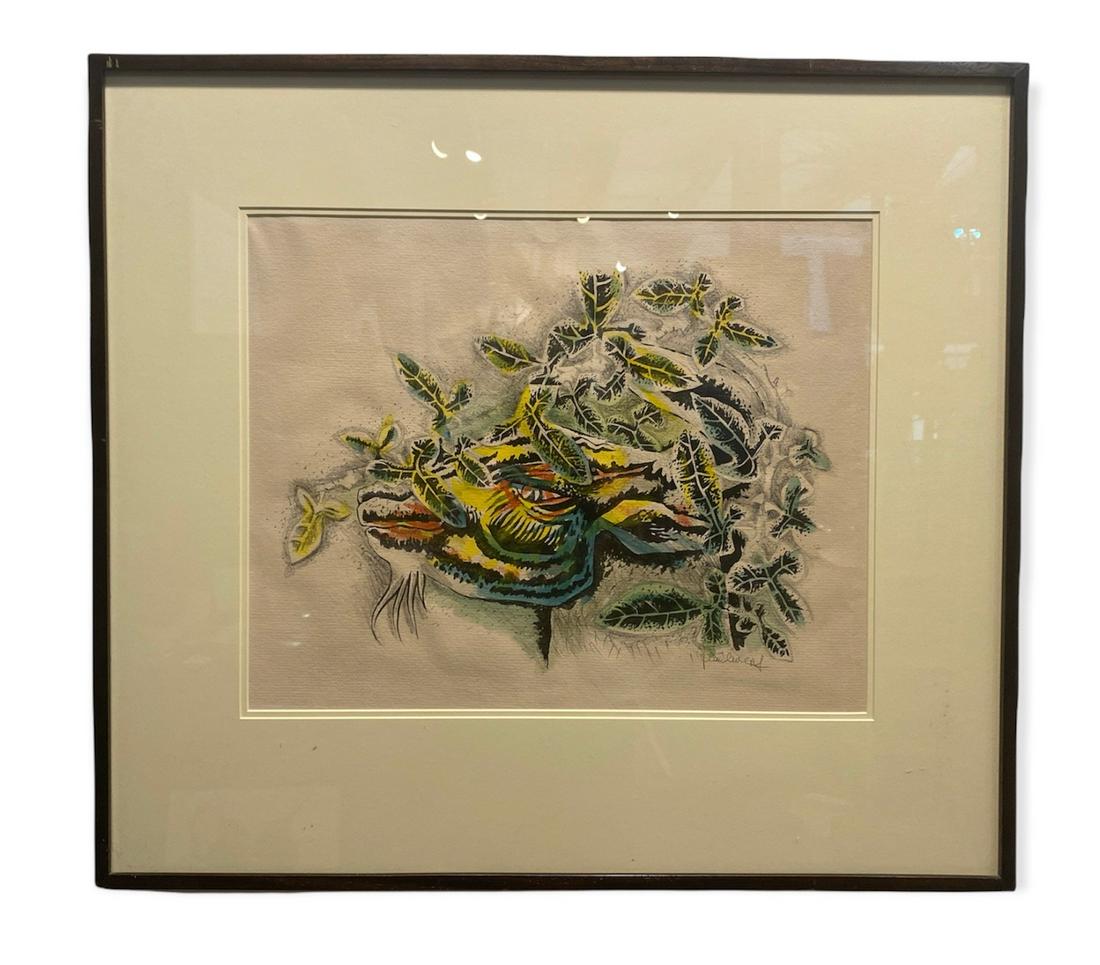 Mid Century Surrealist Lithograph "Goat" by JEAN LURCAT (1 of 5)