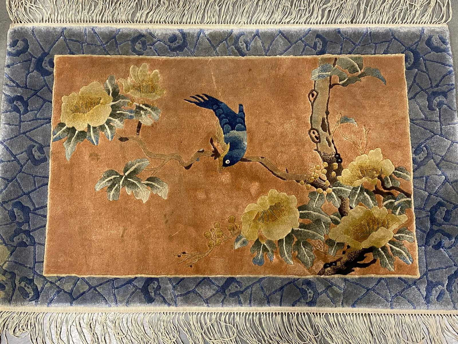 Small Antique Chinese Art Deco Rug (1 of 5)