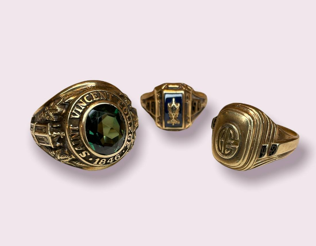 3 10k Gold Class Rings 1.4 ounce (1 of 2)