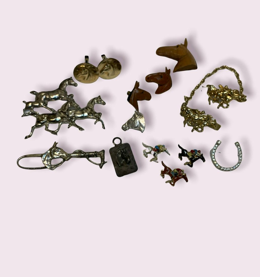 Sterling Silver and Costume Equestrian Jewelry (1 of 1)