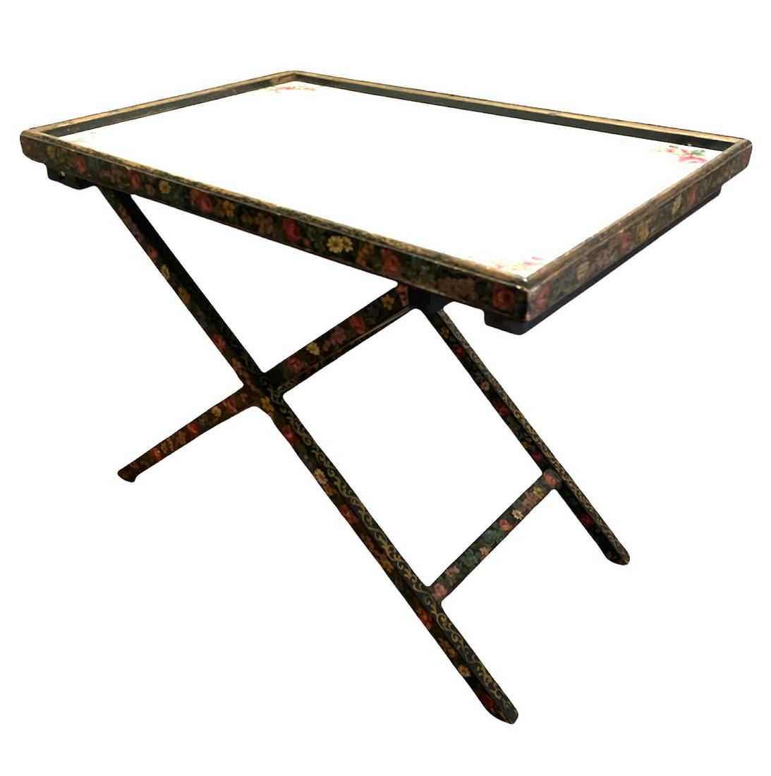 After PETER HUNT Folk Art Painted Garden Bar Table (1 of 4)