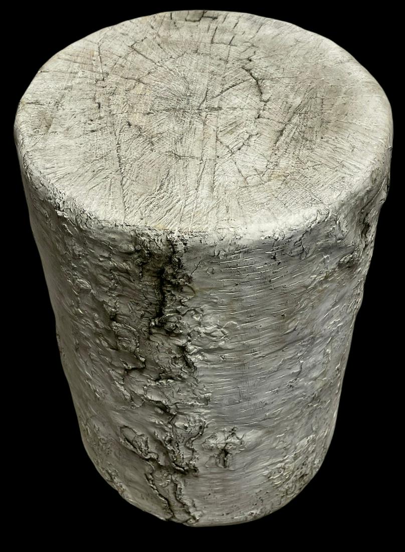 Faux Bois Garden Stool: 17 in h 11.5 diameter 39 lbs.