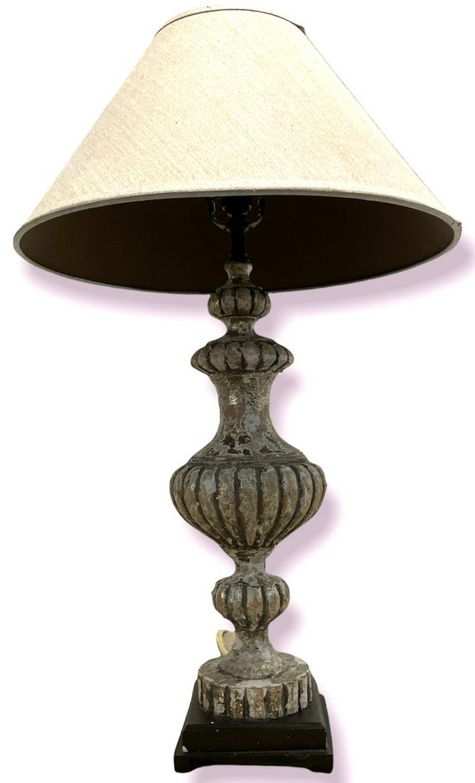 ADIAN GRAY Neoclassic Table Lamp w Shade (1 of 3)