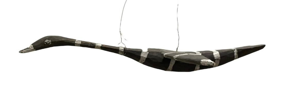 Folk Art Wood Flying Duck Decoy (1 of 1)