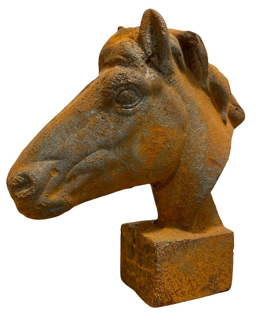 Old Cast Iron Horse Head Fence Post Top (1 of 4)