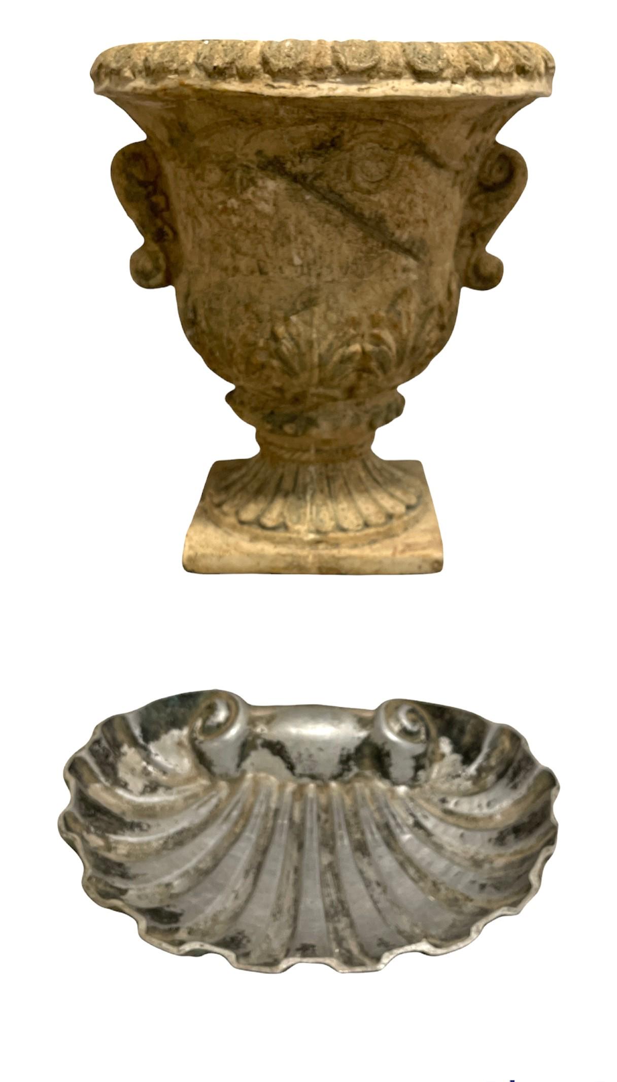 2 pc Classical French Urn & Dish (1 of 4)