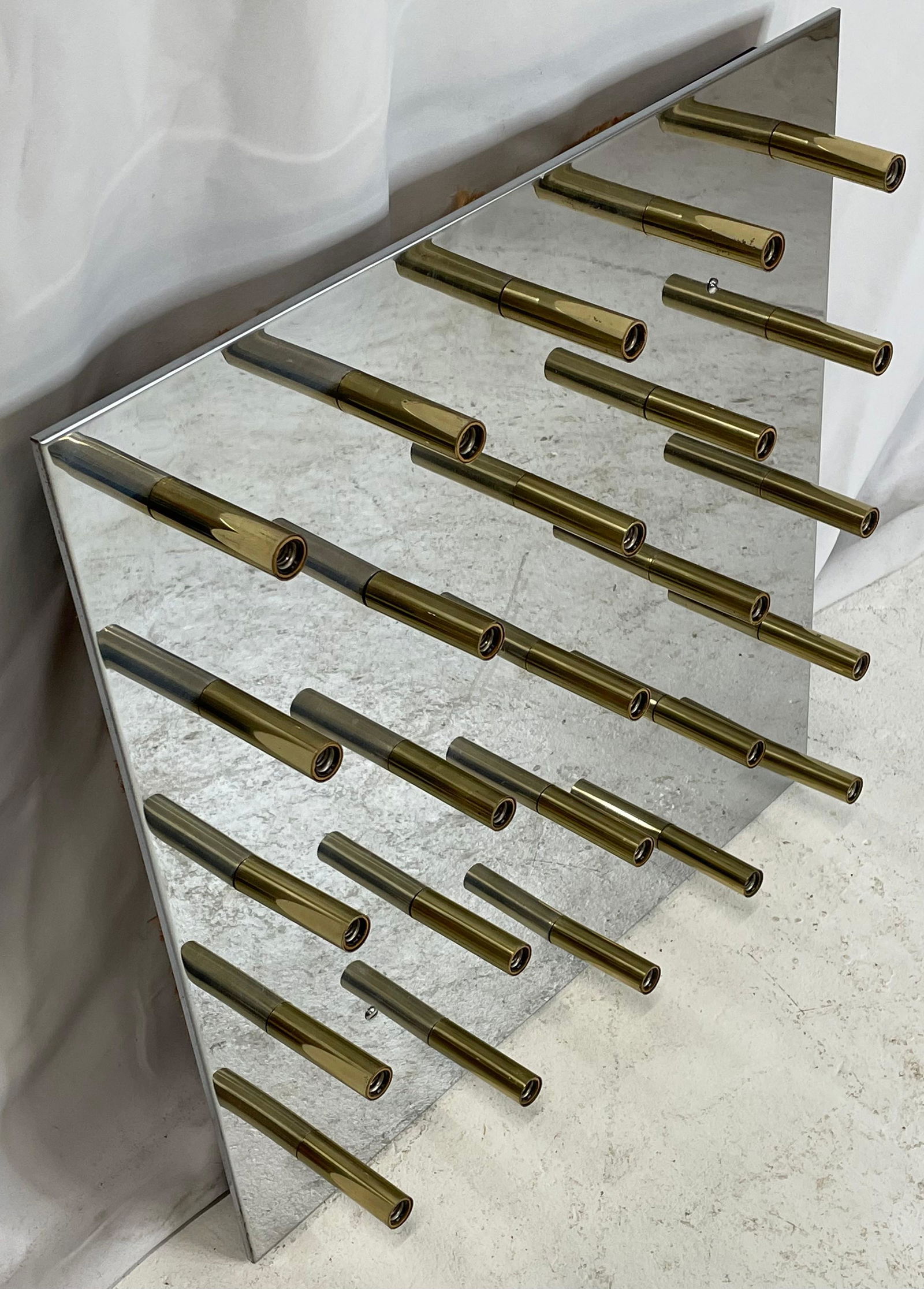 Geatano Sciolari Chrome Light Fixture (1 of 5)