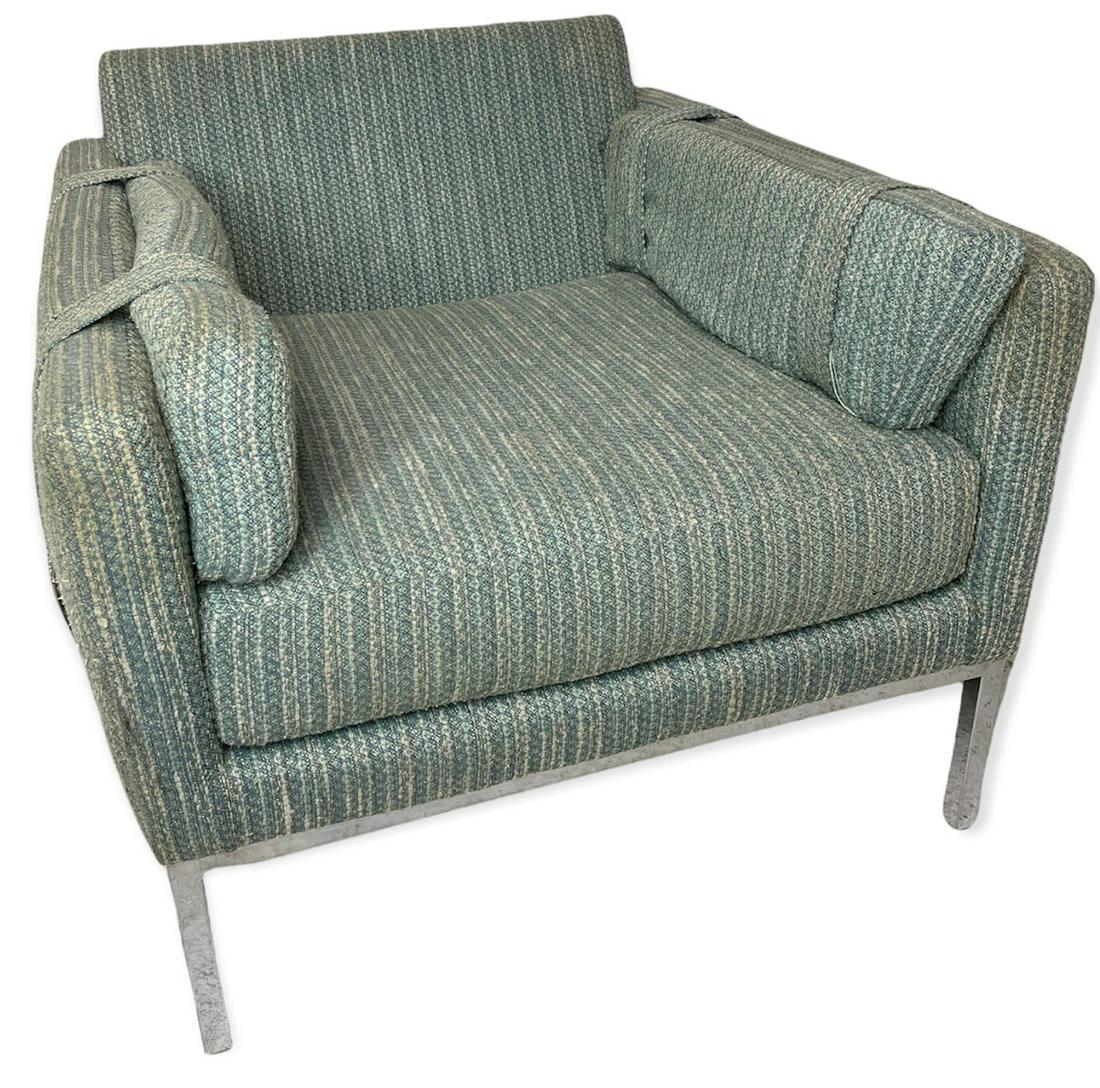 After MILO BAUGHMAN Buckle Strap Chair: 26 1/4in H to back x 17in H to seat x 30in W x 32in D