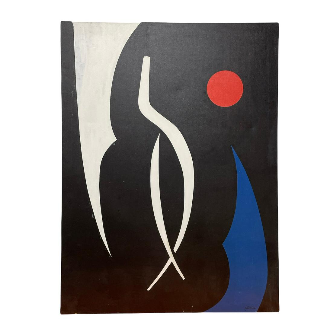 Large Abstract Oil Painting signed (1 of 5)