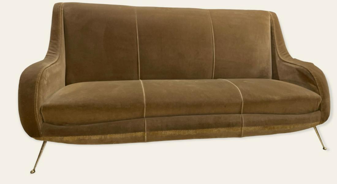 1950s Italian Sofa Brass Legs (1 of 5)