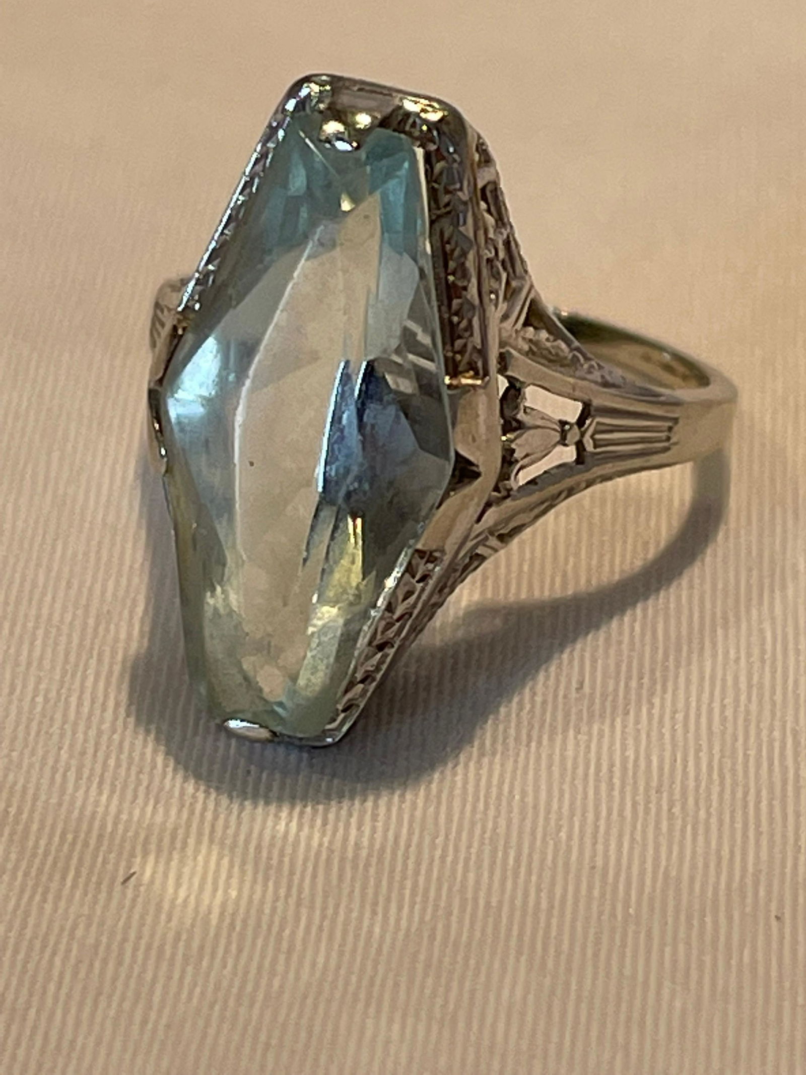 Art Deco 18k White Gold Ring (1 of 7)