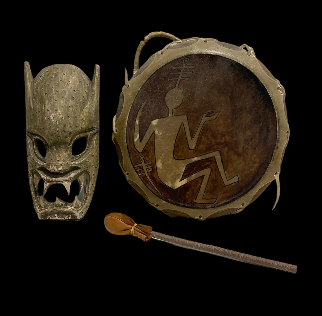 Guillermo Rosette Drum & African Mask (1 of 6)